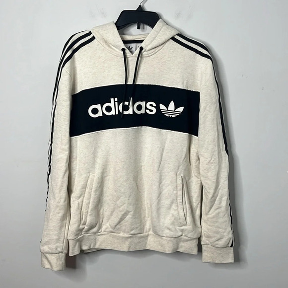 adidas Tops - Adidas Cream Logo Hoodie